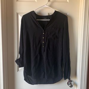 Apt 9 Black Long Sleeve Button Down Shirt . Size M